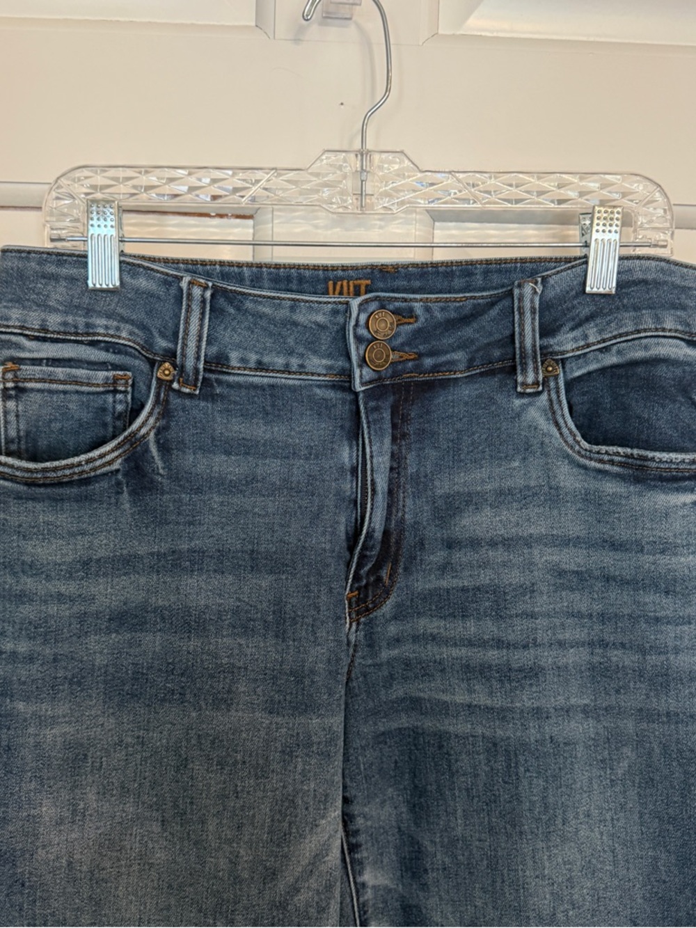 Kut From The Kloth Lucy High Rise Wide Leg Jeans Size 8 Medium Wash 25365 - Picture 4 of 15